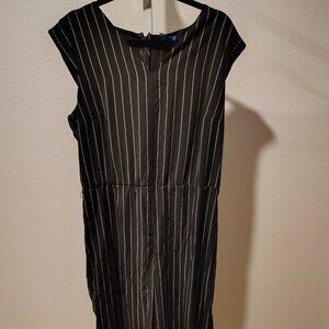 APT. 9 Tie Waist Jumpsuit Size XXL NWT Black and White Striped Sleeveless